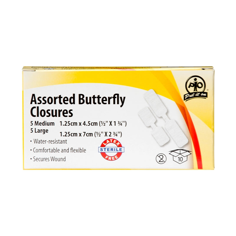 Butterfly Closures, Assorted Sizes, Pack of 10