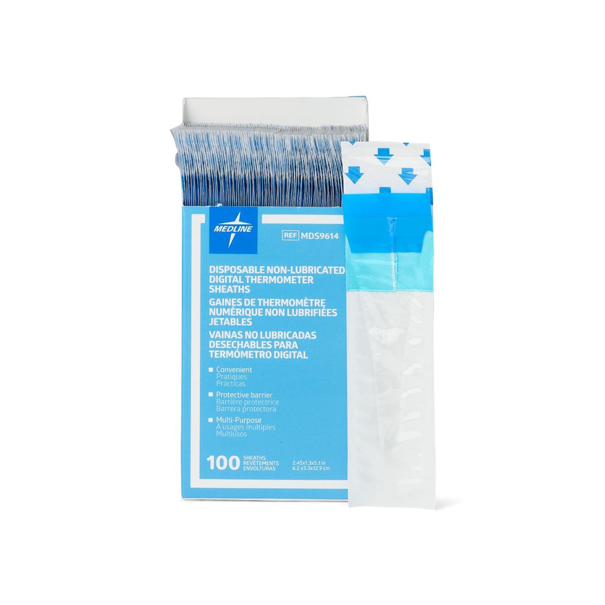 Disposable Digital Oral Thermometer Sheaths, Box of 100